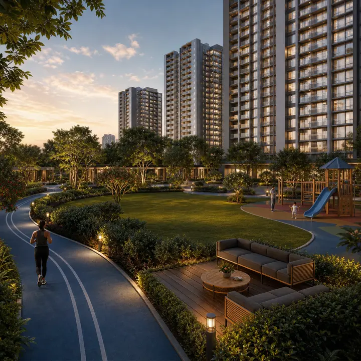 Abhee Bellary Road jogging track Abhee Bellary Road jogging track